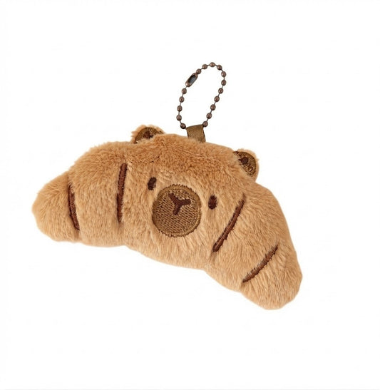 Croissant Capybara Keychain