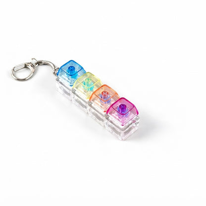 LED Keyboard Fidget Keychain 4-Keys
