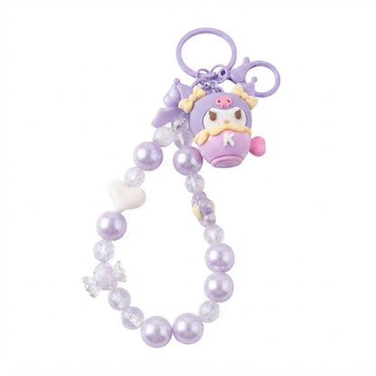 Sanrio Kuromi Beaded Keychain