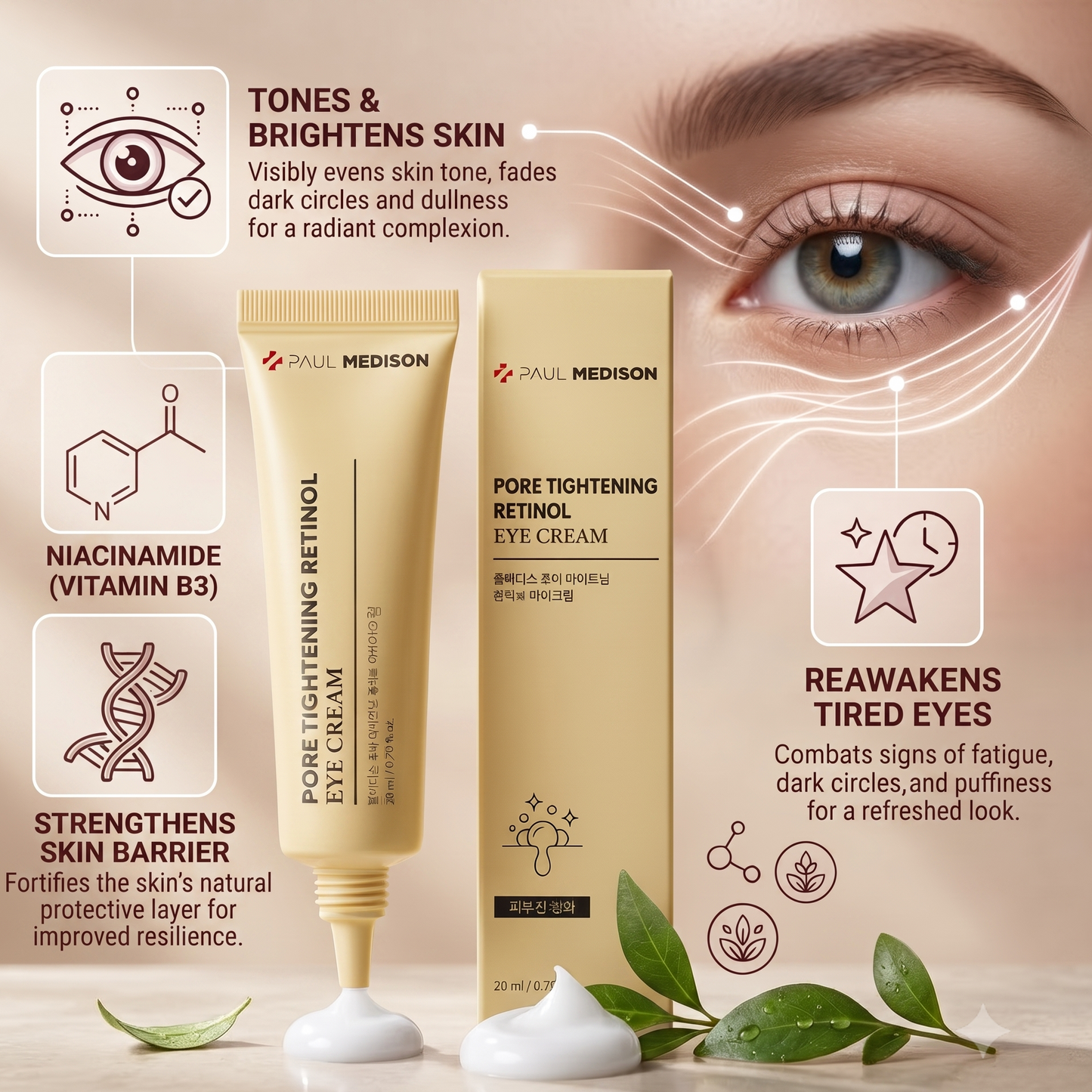 Paul Medison Niacinamide Toning Care Eye Cream [20 ml]