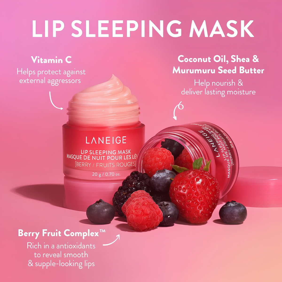 Laneige Lippenpflegemaske [Berry - 20g]