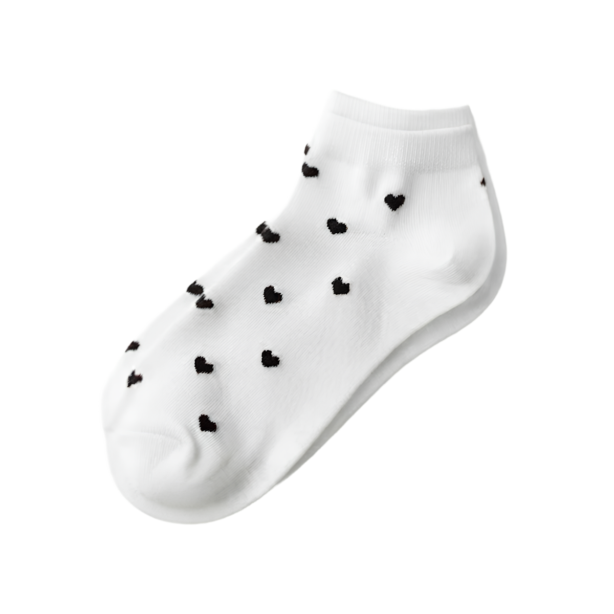 Sweetheart Sneaker Socks [White / Black]