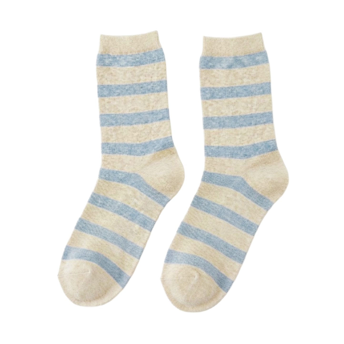 Blue Striped  Crew Socks