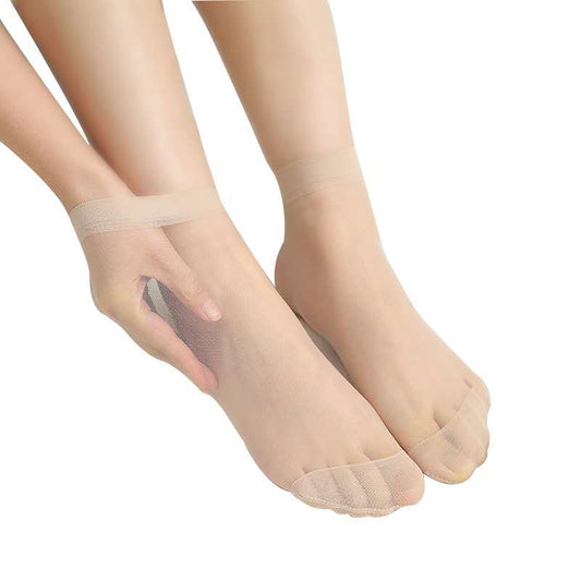 Ankle Sheer Nylon Socks [Nude / 10-Pack]